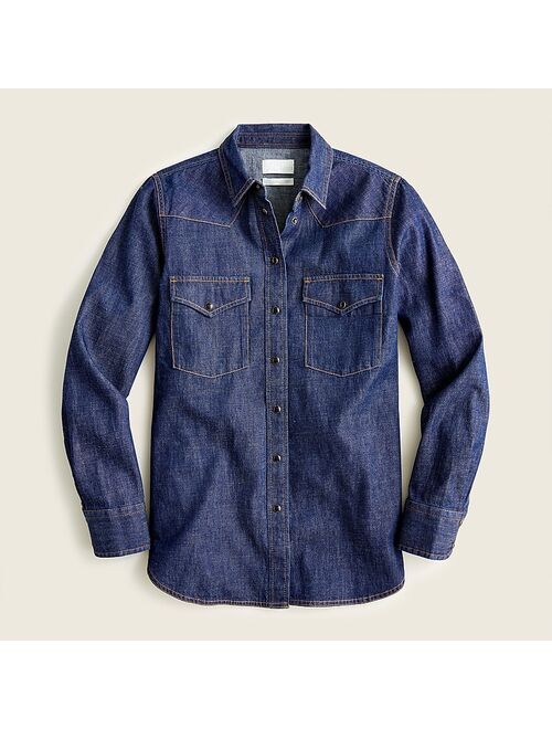 J.Crew Classic-fit western chambray shirt in rinse wash