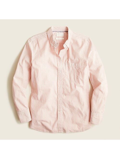 J.Crew Classic-fit washed cotton poplin shirt in pinstripe