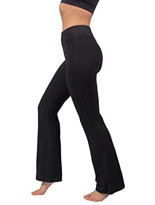 90 Degree By Reflex - Cotton Boot Cut Yoga Pants for Women