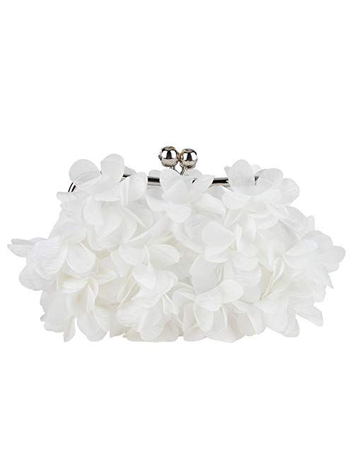 Fawziya Clutch Evening Bags Floral Appliques Clutch Purses For Women