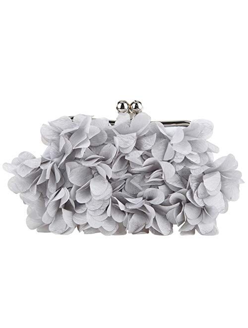 Fawziya Clutch Evening Bags Floral Appliques Clutch Purses For Women