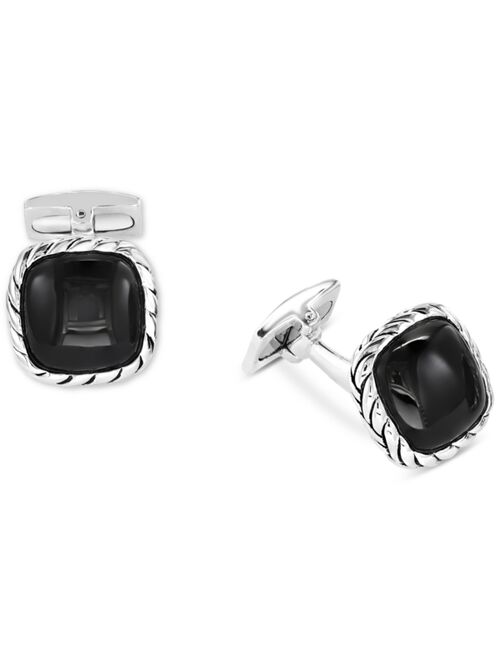 EFFY Collection EFFY® Men's Tiger Eye Cufflinks in Sterling Silver (Also in Black Agate)