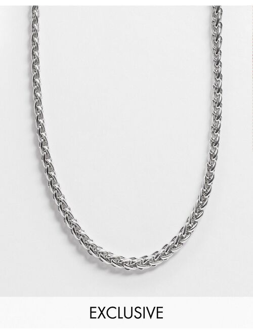 Reclaimed Vintage inspired chain necklace in silver