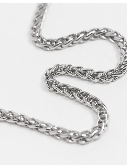 Reclaimed Vintage inspired chain necklace in silver