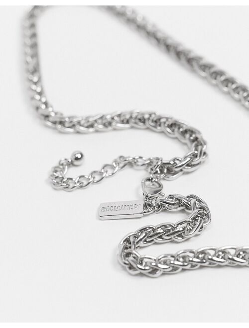 Reclaimed Vintage inspired chain necklace in silver