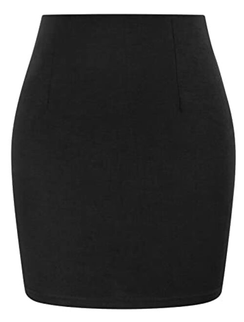 Kate Kasin Women Short Length High Waist Bodycon Mini Pencil Skirt