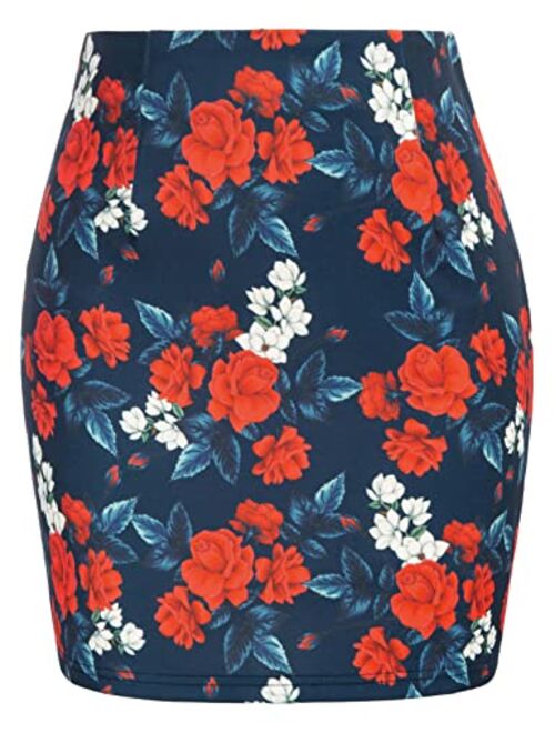 Kate Kasin Women Short Length High Waist Bodycon Mini Pencil Skirt