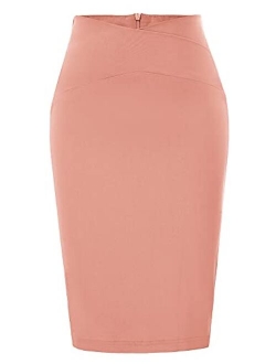 Women's Slime Fit Business Office Pencil Skirts Wear to Work