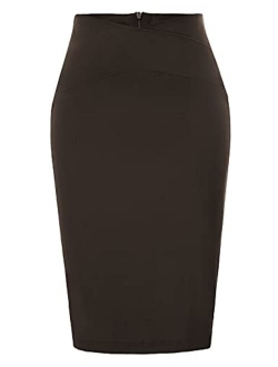 Women's Slime Fit Business Office Pencil Skirts Wear to Work