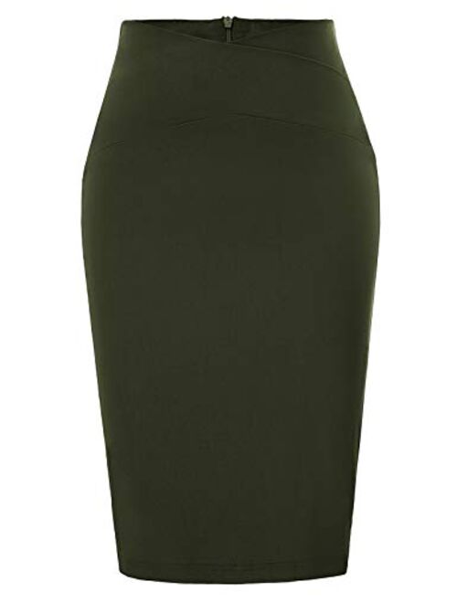 GRACE KARIN Women's Slime Fit Business Office Pencil Skirts Wear to Work