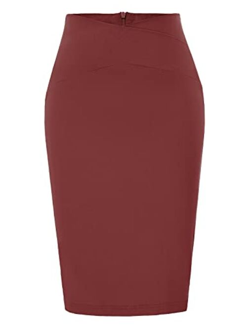 GRACE KARIN Women's Slime Fit Business Office Pencil Skirts Wear to Work