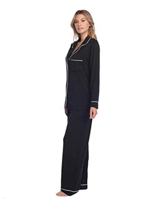 Barefoot Dreams Women's Luxe Milk Jersey Piped Pajama Set