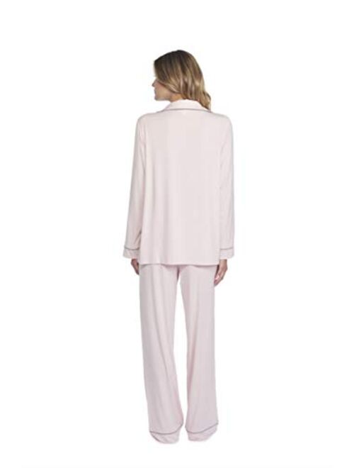 Barefoot Dreams Women's Luxe Milk Jersey Piped Pajama Set