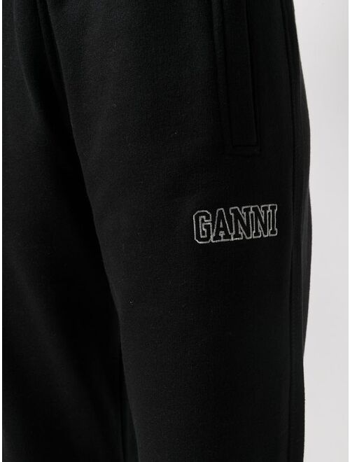 GANNI logo-embroidered track pants