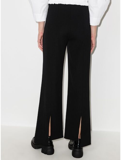 GANNI asymmetric hem high-waisted trousers