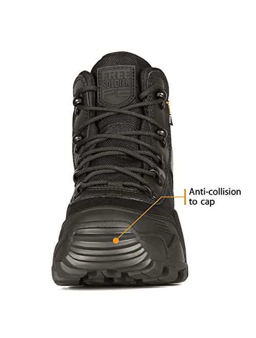 Buy FREE SOLDIER Men's Waterproof Hiking Boots Tactical Work Boots ...