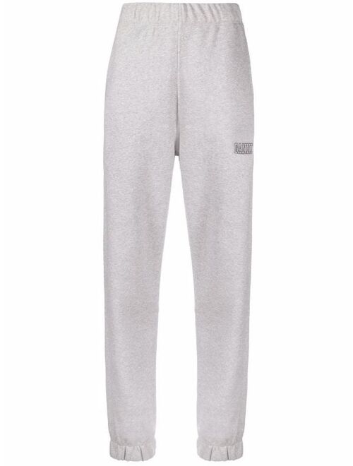 GANNI logo-embroidered tapered track pants