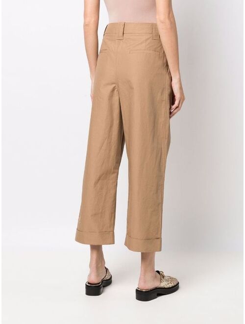 GANNI straight-leg organic-cotton trousers