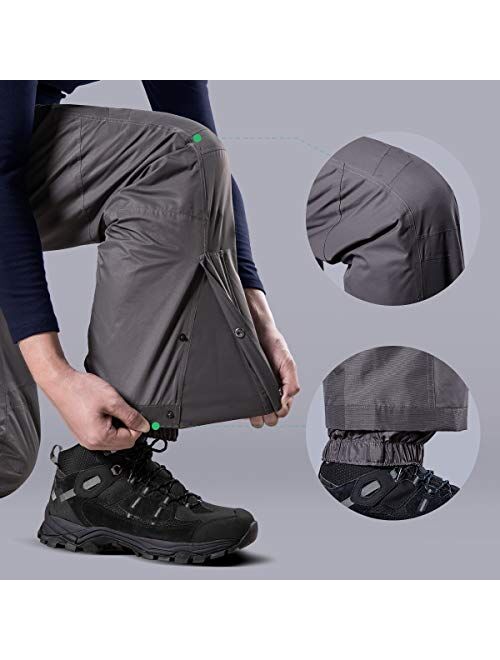 FREE SOLDIER Men's Waterproof Snow Insulated Pants Winter Skiing Snowboarding Pants with Zipper Pockets