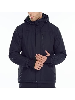 Men's Waterproof Ski Jackets Warm Winter Coats for Men Mountain Windproof Hooded Snow Coat Windbreaker Raincoat