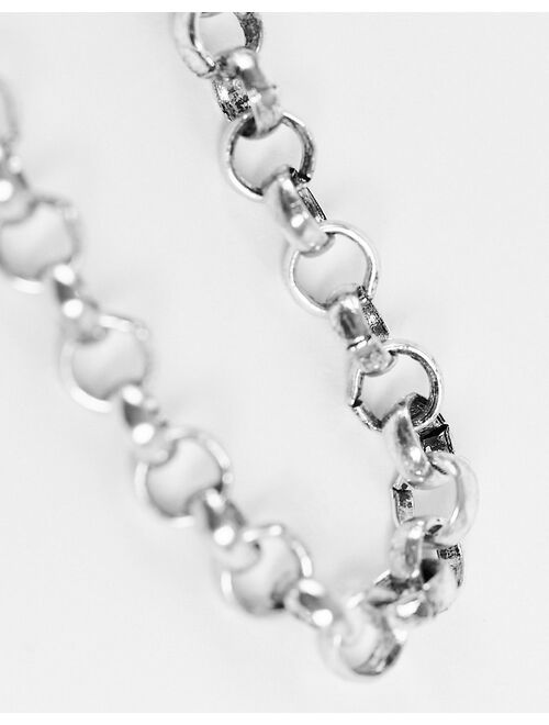 Classics 77 rolo chain palm tree bracelet in silver