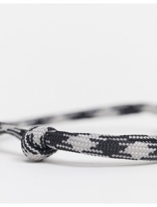 Classics 77 rope bracelet in black and grey