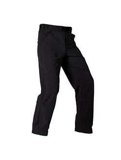 Men's Outdoor Cargo Hiking Pants with Belt Lightweight Waterproof Quick Dry Tactical Pants Nylon Spandex