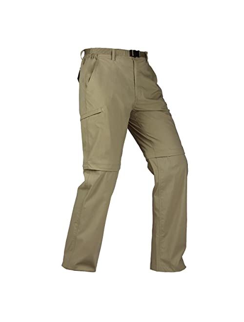 FREE SOLDIER Men's Outdoor Cargo Hiking Pants with Belt Lightweight Waterproof Quick Dry Tactical Pants Nylon Spandex