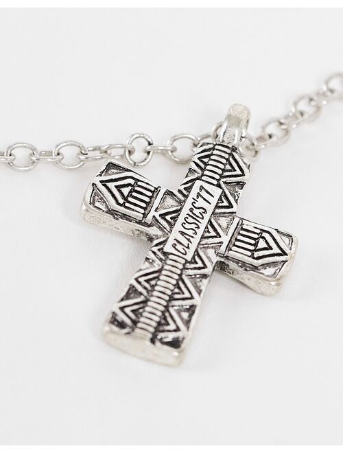 Classics 77 large cross pendant in silver