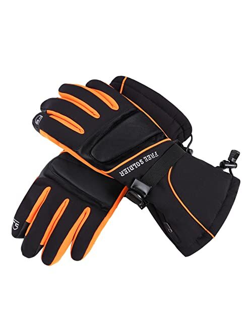 FREE SOLDIER Ski Gloves Snow Touchscreen Waterproof for Men & Women Winter Snowboard Gloves 3M Thinsulate Insulated Gloves