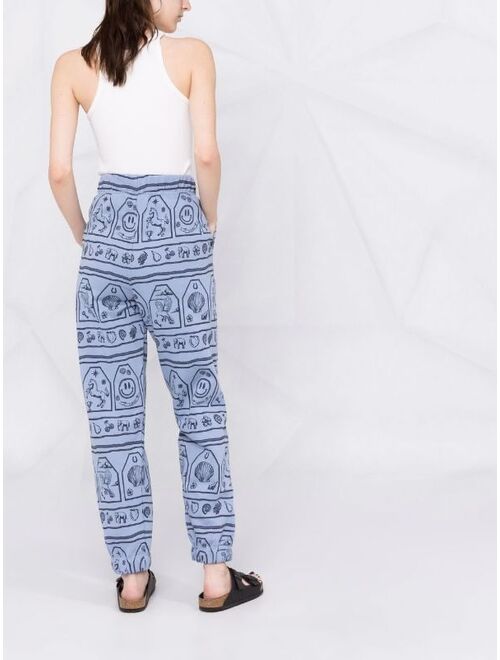 GANNI graphic-print track pants