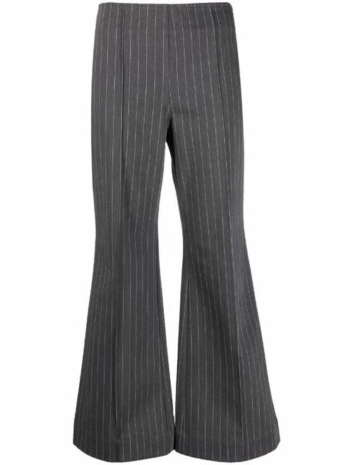 GANNI striped flared trousers