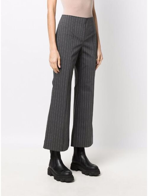 GANNI striped flared trousers