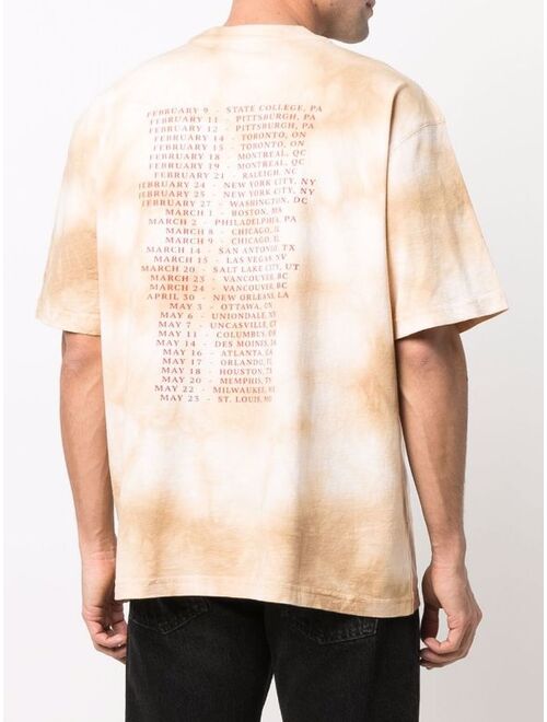 Diesel tour-print tie dye T-shirt