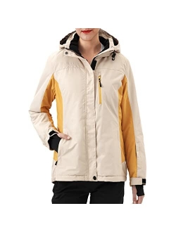 Women's Waterproof Ski Jacket Warm Winter Snow Coat Mountain Windproof Hooded Windbreaker Raincoat