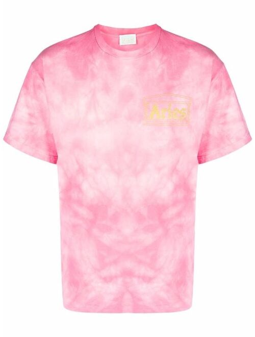 Yves Saint Laurent Aries tie-dye print logo T-shirt