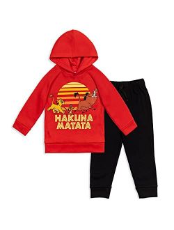 Lion King Simba Fleece Jogger Pullover Hoodie & Pants Set