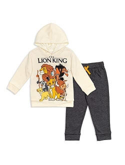 Lion King Simba Fleece Jogger Pullover Hoodie & Pants Set