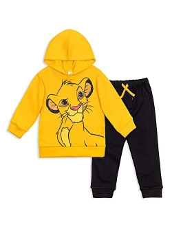 Lion King Simba Fleece Jogger Pullover Hoodie & Pants Set