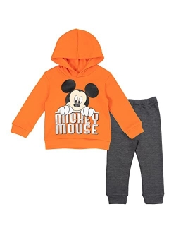 Mickey Mouse Boys Fleece Pullover Hoodie and Pants Set