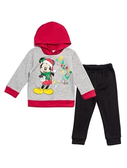 Mickey Mouse Boys Fleece Pullover Hoodie and Pants Set