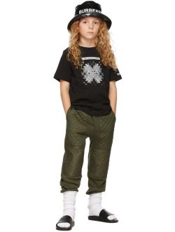 Kids Black Kaleidoscope Bear T-Shirt