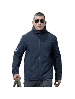 Tactical Men's Jacket Military Fleece Hoodie Windproof Warm Softshell Jacket for Camping Hiking