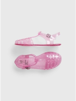 Kids Glitter Jelly Sandals