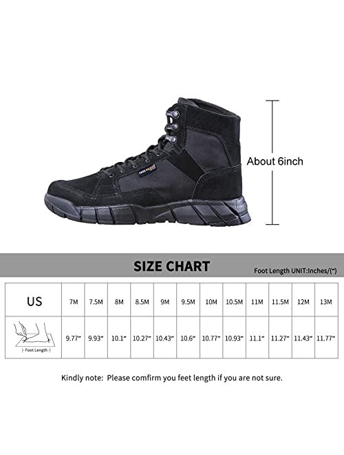 FREE SOLDIER Waterproof Hiking Work Boots Men's Tactical Boots 6 Inches Lightweight Military Boots Breathable Desert Boots