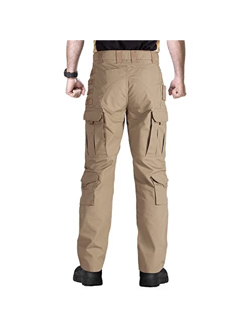 FREE SOLDIER Men's Outdoor Tactical Pants Ripstop Military Combat EDC Cargo Pants Lightweight Hiking Work Pants