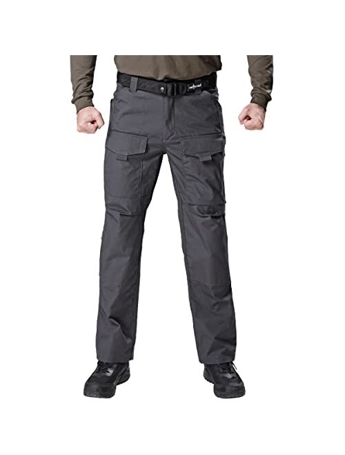 FREE SOLDIER Men's Outdoor Tactical Pants Ripstop Military Combat EDC Cargo Pants Lightweight Hiking Work Pants