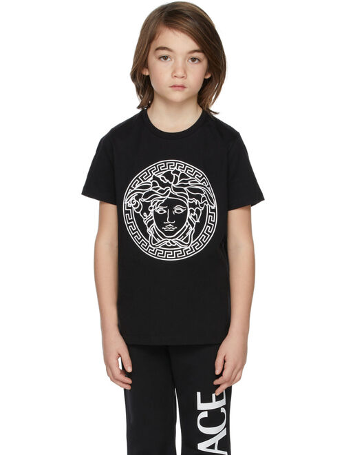 Versace Kids Black & White Medusa T-Shirt