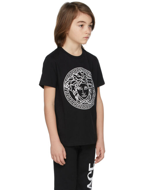 Versace Kids Black & White Medusa T-Shirt