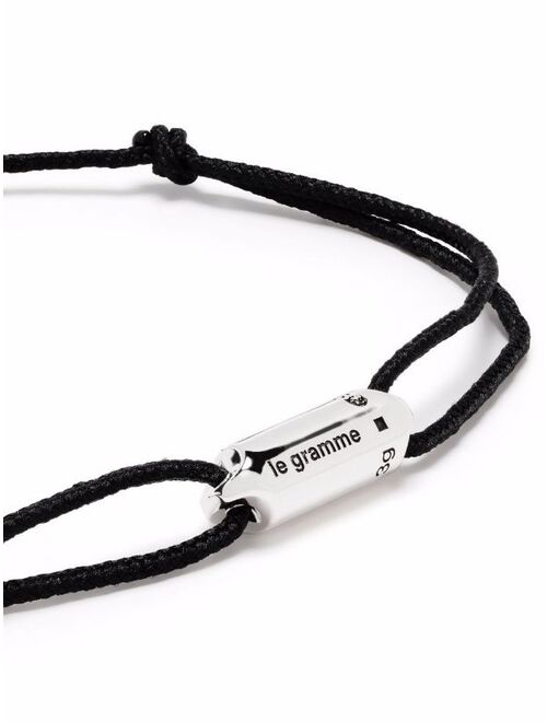 Le Gramme logo capsule cord bracelet